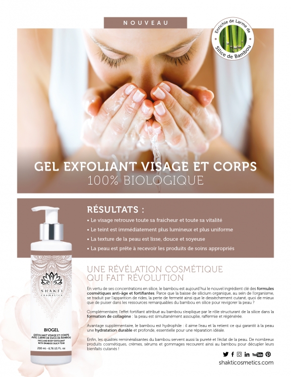 BioGel/Gel exfoliant visage et corps SHAKTI – ARTIST par Marilyn Pellerin