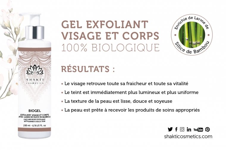 SHAKTI - BioGel / Gel exfoliant visage et corps